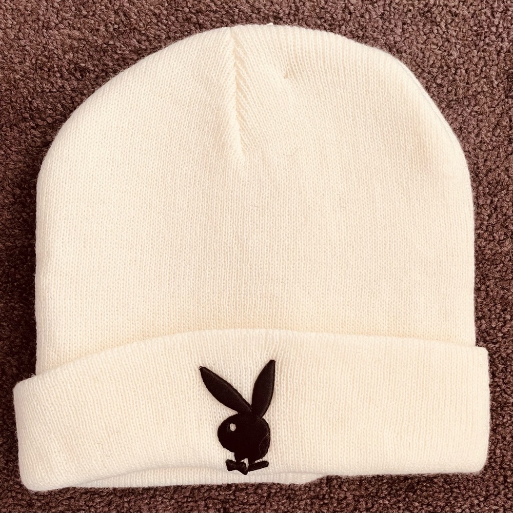 New “Playboy” Unisex Cream Color Toque  🖤 Year Round Versatility - #Fashion - Picture 5 of 5